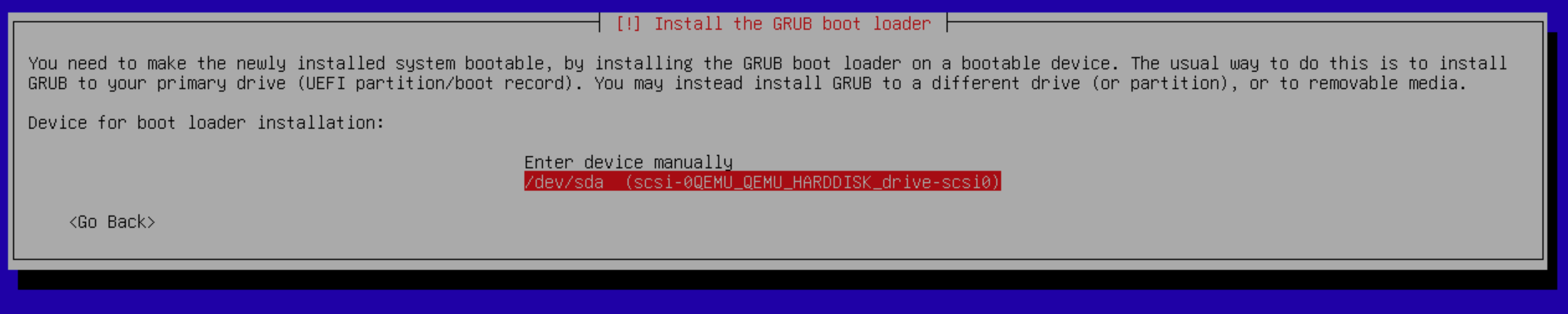 partition start screen