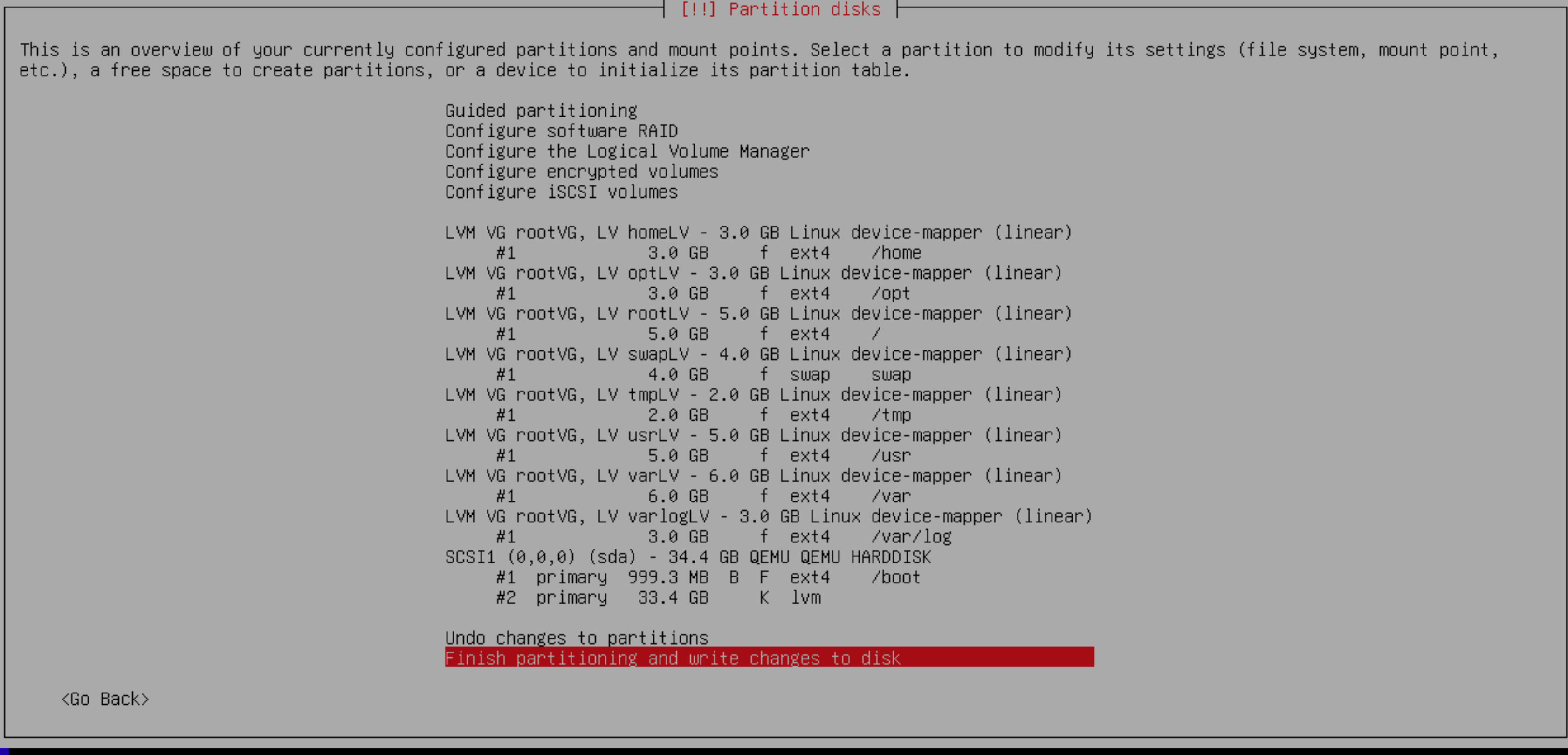 partition start screen