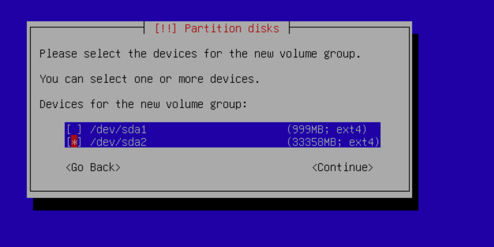 partition start screen