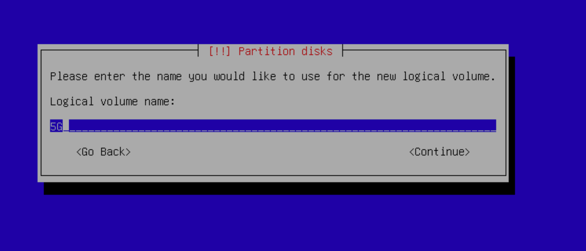 partition start screen